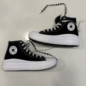 Converse CTAS Move Hi Black Canvas Platform Hi Casual Sneaker Women's Size 10